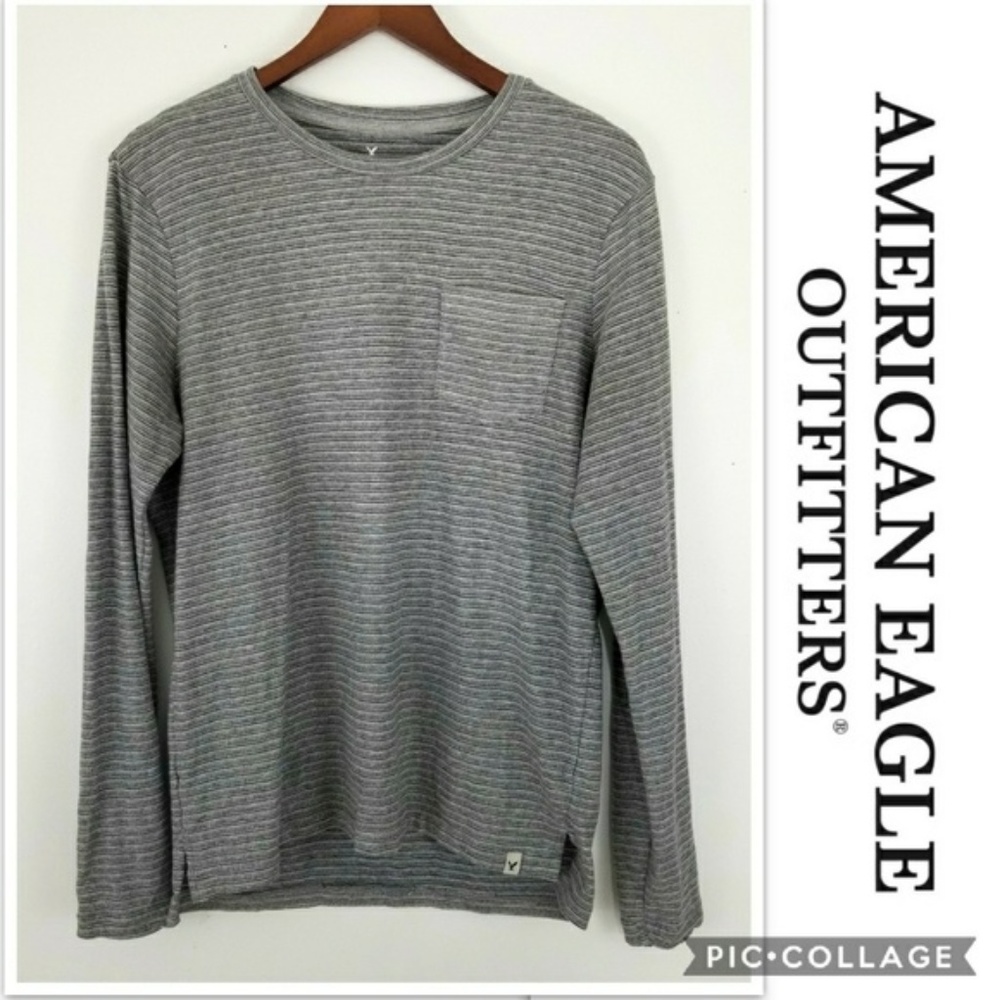 AEO Men's Gray Seriously Soft Classic Fit Shirt